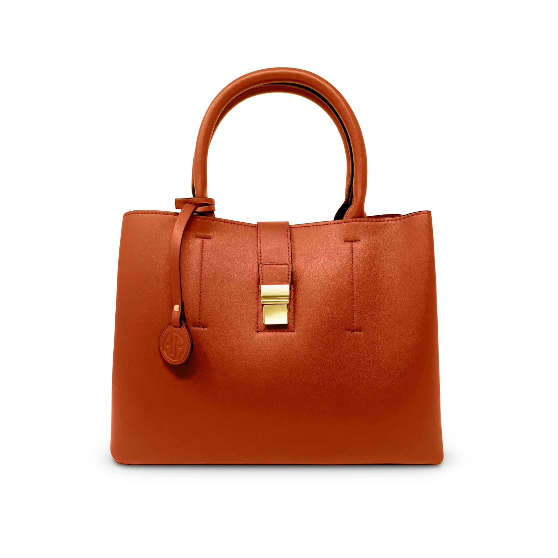 Vegan Leather Classic Handbag Cognac – Youzey