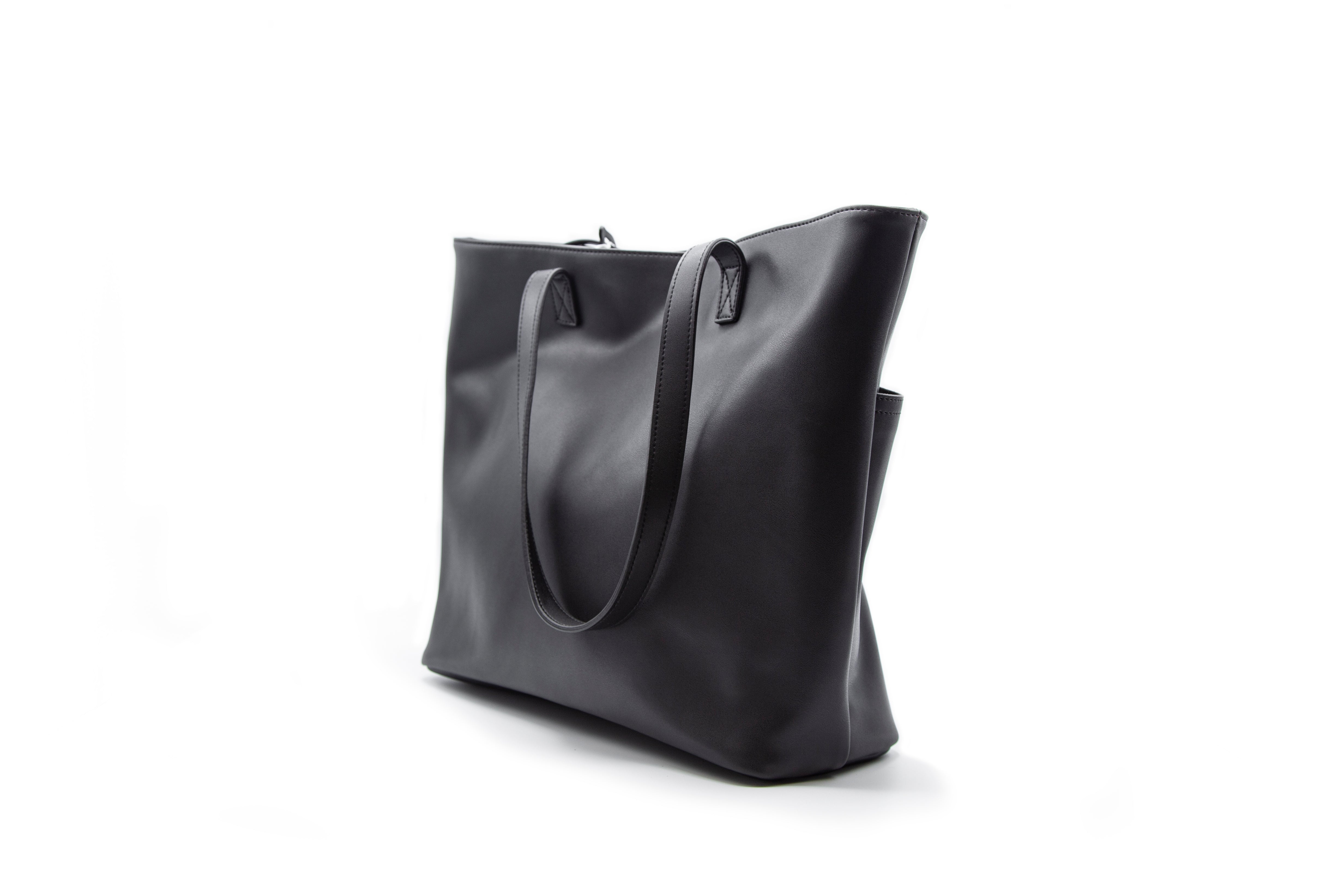 Vegan Leather Classic Tote - Black – Youzey