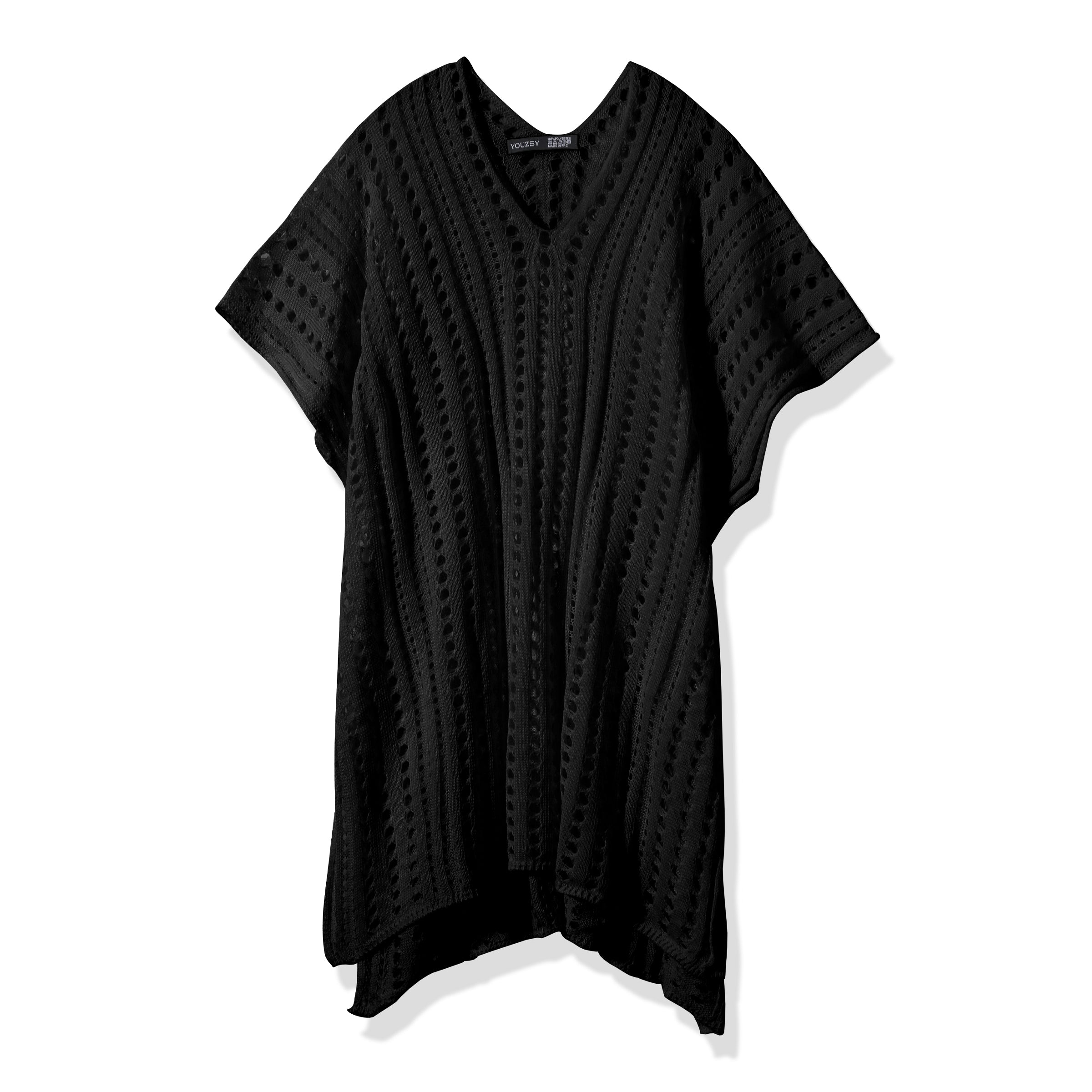 Coastal Crochet Beach Swim Cover-Up - Black – Youzey
